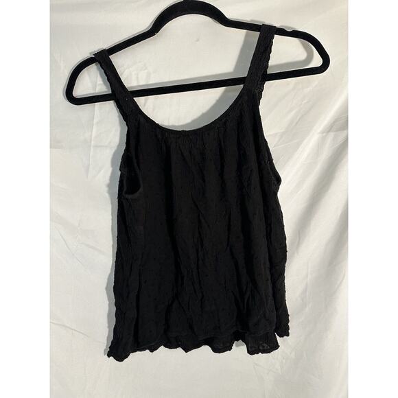 Ambiance Black Spaghetti Strap Lace Button Tank Top size M - Picture 3 of 3
